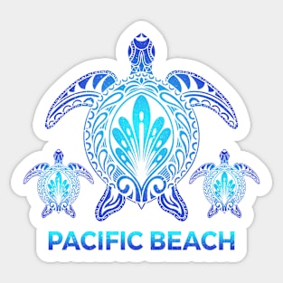 Vintage Pacific Beach California CA Ocean Blue Sea Turtle Souvenirs Sticker